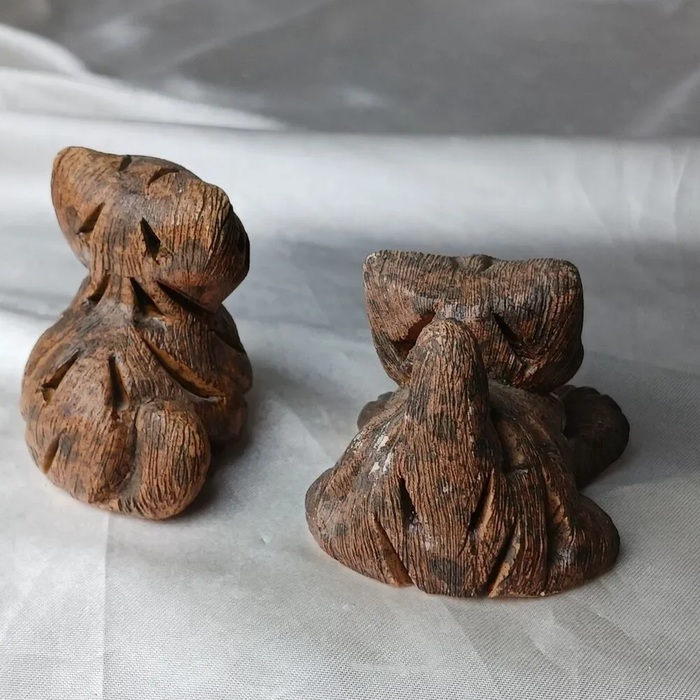 Vintage Artesania Rinconada Art Pottery Hand Crafted Clay 4 Figurines-TABBY CATS